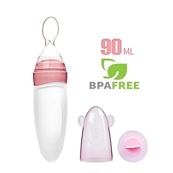 Amazon Com Gaodear Cartoon Silicone Squeeze Feeding Bottle With