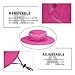 YR.Lover Outdoor UV Sun Protection Wide Brim Fishing Cap with Removable Flap Rose