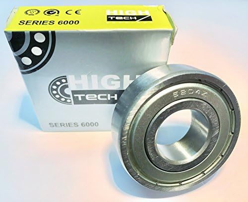 6204-2Z/C3 - Deep Groove Ball Bearing, High Tech Bearings, 20x47x14 mm, C3 Clearance, Metric, Steel Cage, Double Shielded
