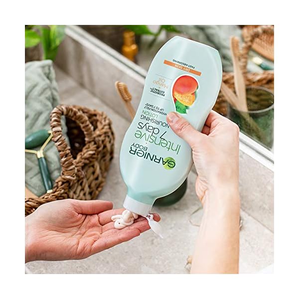 Garnier-Intensive-7-Days-Mango-Oil-and-Probiotic-Extract-Body-Lotion-250-ml-Softening-and-Smoothing-Moisturiser-Up-to-7-Days-Hydration-For-Dry-Skin-Fast-Absorbing-and-Non-Greasy Garnier Intensive 7 Days Mango Oil & Probiotic Extract Body Lotion 250ml, Softening and Smoothing Moisturiser, Up to 7…