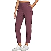 baleaf Womens Work Pants Stretch Petite Dressy Slacks with Pockets Travel Golf Business Casual Wine Red XS