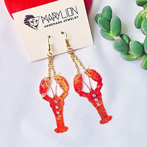 Lobster earrings - Animal earrings - Lobster jewellery - Shellfish jewelry - Gift for her - Trending jewelry - Fashion earrings