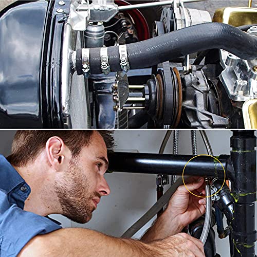 91PC Adjustable 8-44mm Range Stainless Steel Worm Gear Hose Clamps Assortment Kit Fuel Line Clamp For Water Pipe Plumb I.934957644