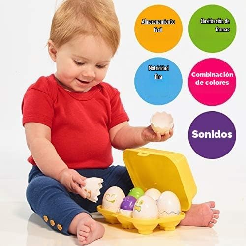 Tomy Toomies Eggs nuevos Huevos Hide and Squeak, Juego para bebés, Bizak (30693560)