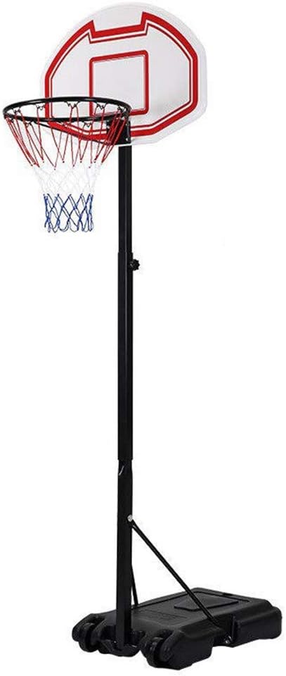NOBLJX Portable Basketball Hoops Stand, Height Adjustable Pro Basketball System W/28 Inch Backboard, Steel Pipe Tripod Fixed, Safe and Stable for Kids, Junior
