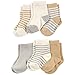 Touched by Nature Baby Organic Cotton Socks, Neutral Stripes, 6-12 Months