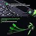Wired Gaming Earphone with Adjustable Mic for PS4, Laptop Computer, Cellphone, maxin E-sport Earburds with Portable Earphone Bags, Snug Soft Design, Inline Controls for Hands-free Calling (Green)thumb 2