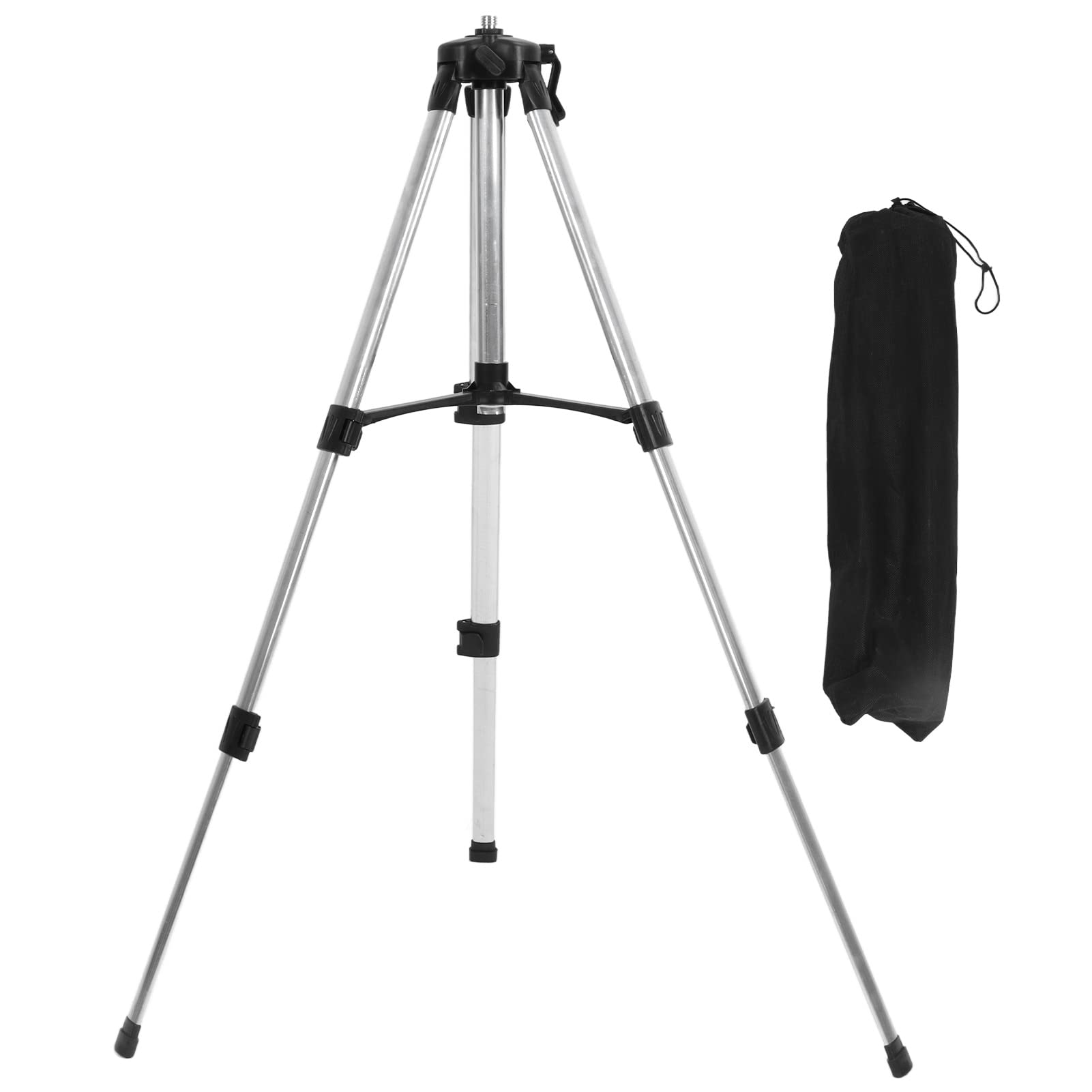 Fockety Laser Level Tripod, Automatic Self Leveling Lightweight Aluminum Adjustable Tripod Portable Tripod Level Stand with Handle and Bubble Level,Quick Release Plate with 1/4"-20 Screw Mount