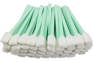 LOVEDAY 100pc 5.1" Square Rectangle Foam Cleaning Swab Sticks for Solvent Format Inkjet Printer Roland Optical Equipment