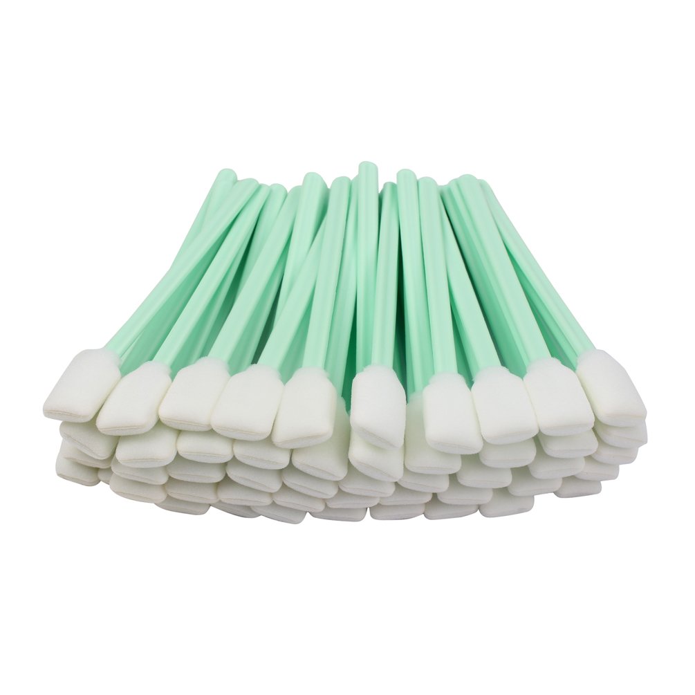 LOVEDAY 100pc 5.1" Square Rectangle Foam Cleaning Swab Sticks For