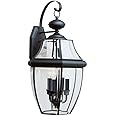 Sea Gull Lighting 8040-12 Lancaster Outdoor Wall Lantern Outside Fixture, Three - Light, Black