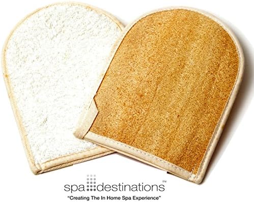 Natural Loofa (loofa, lufa) Exfoliating Bath and Shower Mitt by Spa Destinations