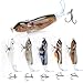 VTAVTA Topwater Bass Fishing Lures Ploppers Fish Lures Rat Lures for Bass Hard Swimbait Fishing Gear Kits Floating Pencil Popper Rotating Tail Pack of 3
