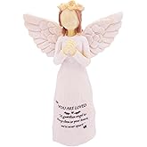 Sympathy Gifts for Loss of Loved One, 5.5" Praying Angel Surrounded by Love Memorial Gift for Loss of Dad Mom Grandmother, Angel Figurine for Bereavement Encouragement Remembrance(Sympathy-Figurine)