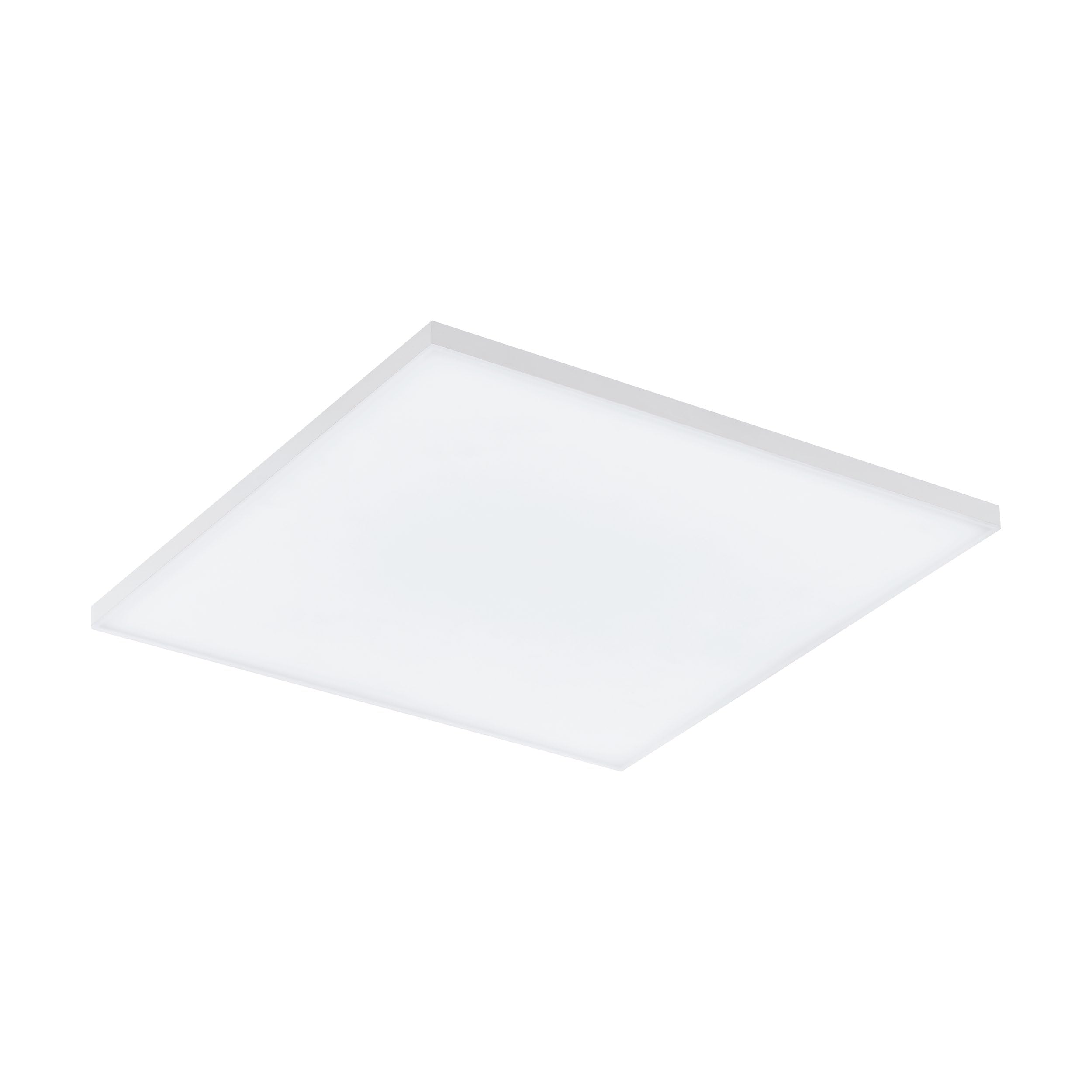 Eglo Flush Ceiling Light Turcona-B, LED Panel Made of Metal with a White Illuminated Surface, Kitchen, Hallway and Living Room lamp, Warm White, 23 inches