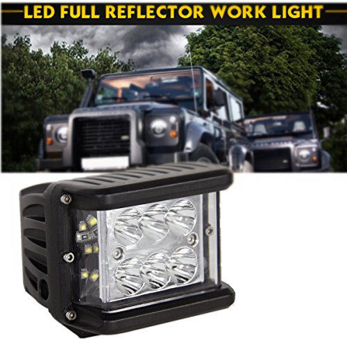 Led light bar, 4" 60w full reflector side cube lum…