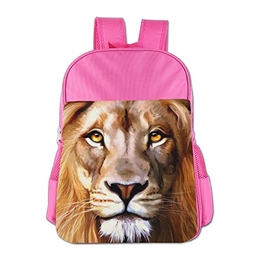 Small Polyurethane Book Bag Life Like Lion For 4-15 Years Old Pink