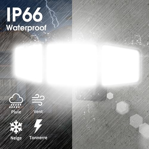 kelinvmi 120W 12000LM Outdoor LED Floodlight High Brightness LED Security Light 4500K Warm White Light with IP66 Waterproof IP66 for Yard, Garden, Playground