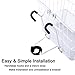 Ohuhu Rust-Proof Quick Release Front Handlebar Bicycle Lift Off Basket/Wire Mesh Bike Basket with Holder, Mesh Bottom, White