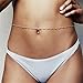 Gmhkonw 2pc Minimalist Sexy Waist Chain Beach Party Belly Chain With Bead Long Chain Women Jewelry