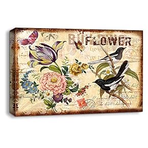 Canvas Wall Art for Living Room,Bedroom Home Artwork Rustic Paintings for Vintage Cafe Bar Pub - 12x18 inches
