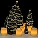 Kohree Real Wax Flameless Candles with Built-in Daily-Cycle Timer, Outdoor Battery Operated Led Candles Light - 6 Set Votive Candles, Yellow, Melted Edge