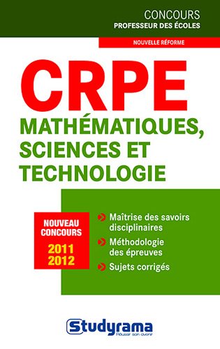 CRPE mathématiques, sciences et technologie