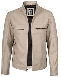 Decrum Leather Jacket New Year 2025 - Beige Leather