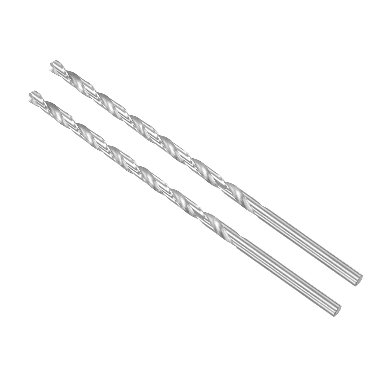 CoCud Extra Long High Speed Steel Twist Drill Bits, 8.5mm Diameter 250mm Length, Straight Twist Jobber Drill Bit - (Applications: for Metal Woodwork Plastic Aluminum), 2-Pieces