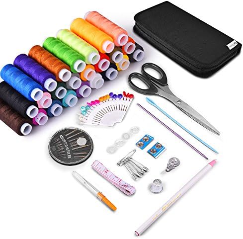 Sewing Kit accessories Compact in The 10x5.5x1Inch Larger Basket of Oxford Emergency Kit,Sewing Kit for Adults,Beginners,Kids,Travel,etc..