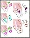 DaLin 5 Packs 3D Flower Design Nail Art Sticker Decal Tattoos Nail Decoration