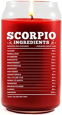 Scorpio Ingredients Scorpio Zodiac Star Sign Gift - Scented Candle