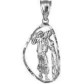 14K White Gold Aquarius Zodiac Sign DC Pendant
