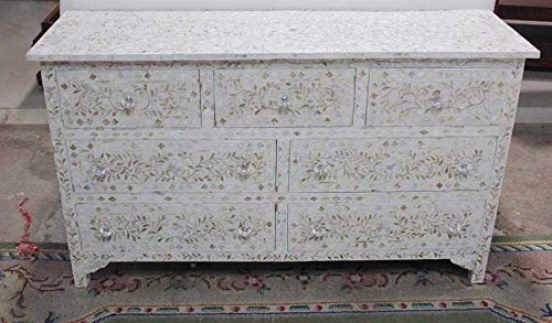 Amazon Com Extra Wide Floral Design Mop Inlay Handmade Chest Of