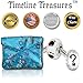 Timeline Treasures Paw Prints Charm for European Charm Bracelets Lampwork Glass Stainless Steel