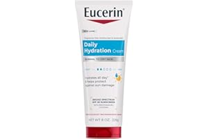 Eucerin Daily Hydration Broad Spectrum SPF 30 Sunscreen Body Cream for Dry Skin, Fragrance Free Sunscreen Moisturizer, 8 Oz Tube
