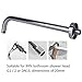 16 Inch Shower Arm with Flange Chrome, Wall Mount Shower Arm for shower head, Soild Brass Straight Shower Head Arm Extra Long Solid Brass pipe