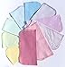 Full Spring Set of 10 1-Ply Solid Color Flannel Washable Napkins 8x8 inches - Little Wipes (R) Flannel