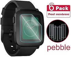 AWINNER Screen Protector For Pebble Time(6-Pack) , Premium Film Nano Soft Explosion-proof Screen Protector Full Screen Coverage,Shatterproof/Shockproof,Free Lifetime Replacement Warranty