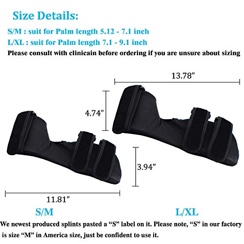 Function Resting Wrist Orthosis Night Hand Splint Support Immobilizer Finger Wrist Fracture Fixation Scaffold for Pain Tendinitis Sprain Fracture Arthritis Dislocation (Left) - Thumbnail 5