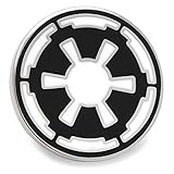 Star Wars Mens Enamel Silver Plated Lapel Pin (Imperial Empire - Silver & Black)