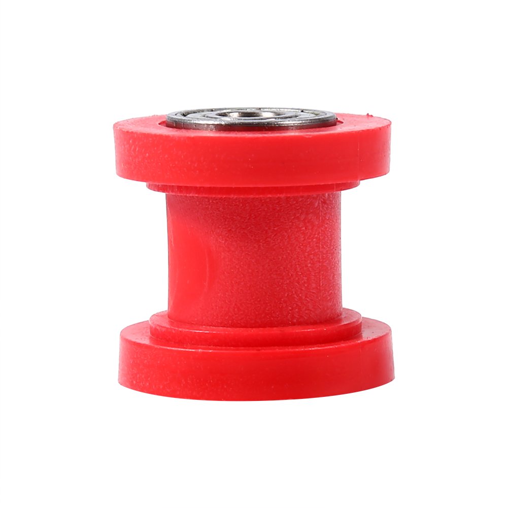 Universal Pulley Tensioner, 8mm ID Chain Roller Tensioner Guide Wheel, Chinese Dirtbike Pit Bike(Red)