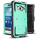 Jwest Galaxy Grand Prime / Go Prime Case Rugged Holster Dual Layer Case [Kickstand][Belt Swivel Clip] For Samsung Galaxy Grand Prime (G530 G530H G530F G530M G530T G530AZ S920C), Mint
