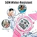 Kids Digital Watch, Boys Girls 50M(5ATM) Waterproof 7 Colors LED Multifunctional Sports Outdoor Wrist Watches with Alarm for Children