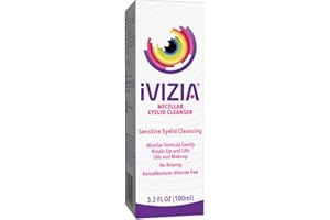 iVIZIA Micellar Eyelid Cleanser for Sensitive Eyelid Cleansing, BAK-Preservative-Free, Rinse-Free, Gently Removes Makeup, 3.3fl oz Bottle Packaging May Vary﻿