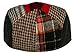 Men's Multi Pattern Patchwork Wool Blend Newsboy IVY Golf Hunting Hat (Multi-Red, LXL)