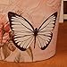 Wastebasket, Yamix European Style Retro PU Leather Wastebasket Paper Basket Trash Can Dustbin Garbage Bin without Lid - World Map Pattern1+ Butterfly and Rose Pattern1