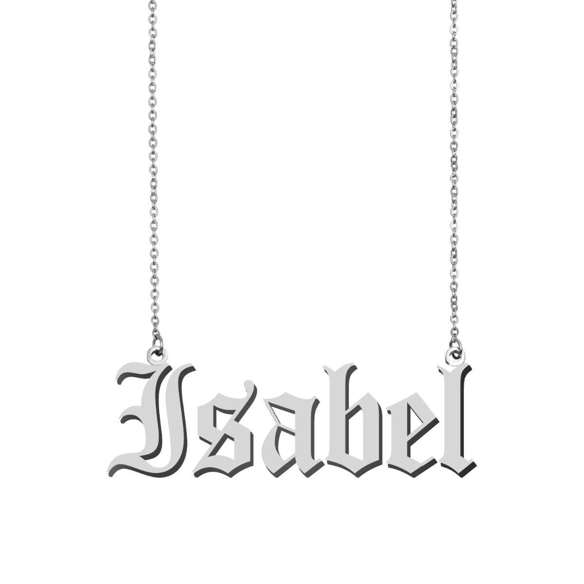 GR859C Tiny Name Jewelry Unique Isabel Pendant Name