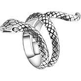Cinlan Cobra Shaped Ring Open Ring Temperament Snake Vintage Ring