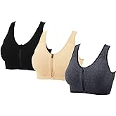 YEYELE Medium Support and Removable Pad Tank Top Racerback Post Surgery Sports Bras for Women